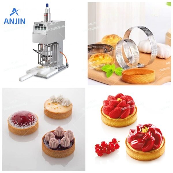 Table top Semi-Automatic Egg Tart Pressing Machine for Baseless ring type tart AJ368