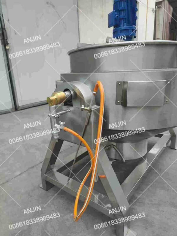 Automatic Gas heating Jacket cooking pot Jacketed Kettle with Stirrer for chilli sauce - Image 4