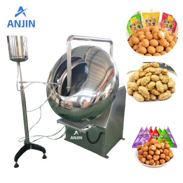 Automatic Peanut coating machine with spicy power or sugar liquid