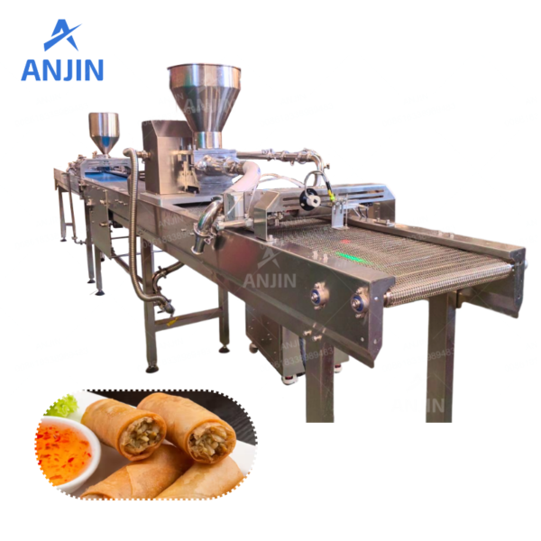 Semi-Auto Spring Roll Line Meat Roll Production Line to USA