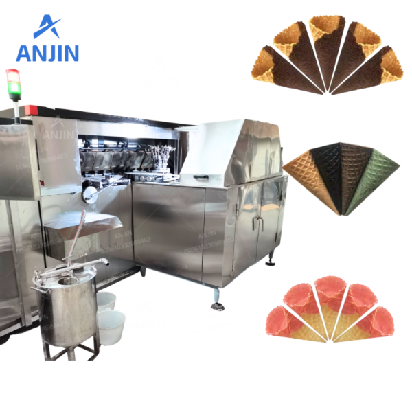 Fully Automatic Sugar Cone Production Line, Ice Cream Waffle Cone Processing line 3000-7000pcs/h