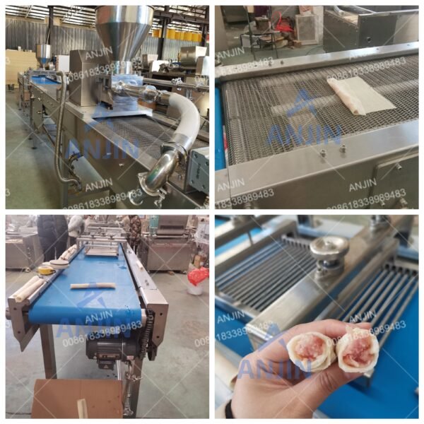 Semi-Auto Spring Roll Line Meat Roll Production Line to USA - Image 3