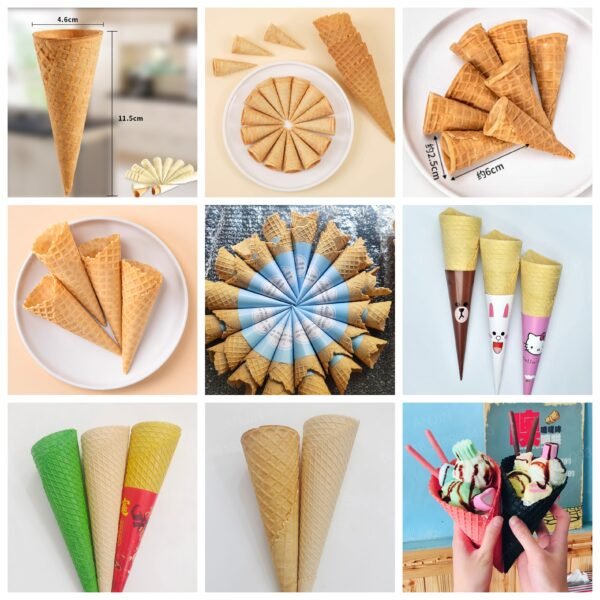 Fully Automatic Sugar Cone Production Line, Ice Cream Waffle Cone Processing line 3000-7000pcs/h - Image 3