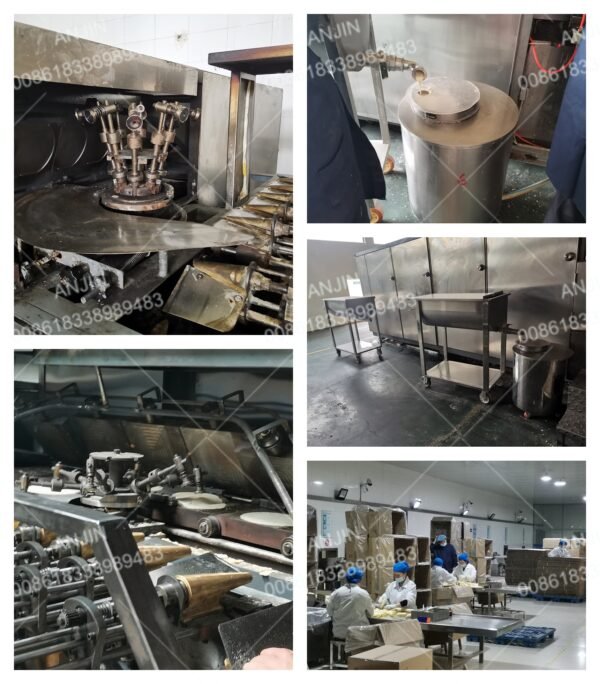 Fully Automatic Sugar Cone Production Line, Ice Cream Waffle Cone Processing line 3000-7000pcs/h - Image 2
