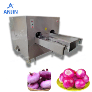 Automatic Onion Root Cutting Machine for Industrial Use | High Precision Onion Trimming Line